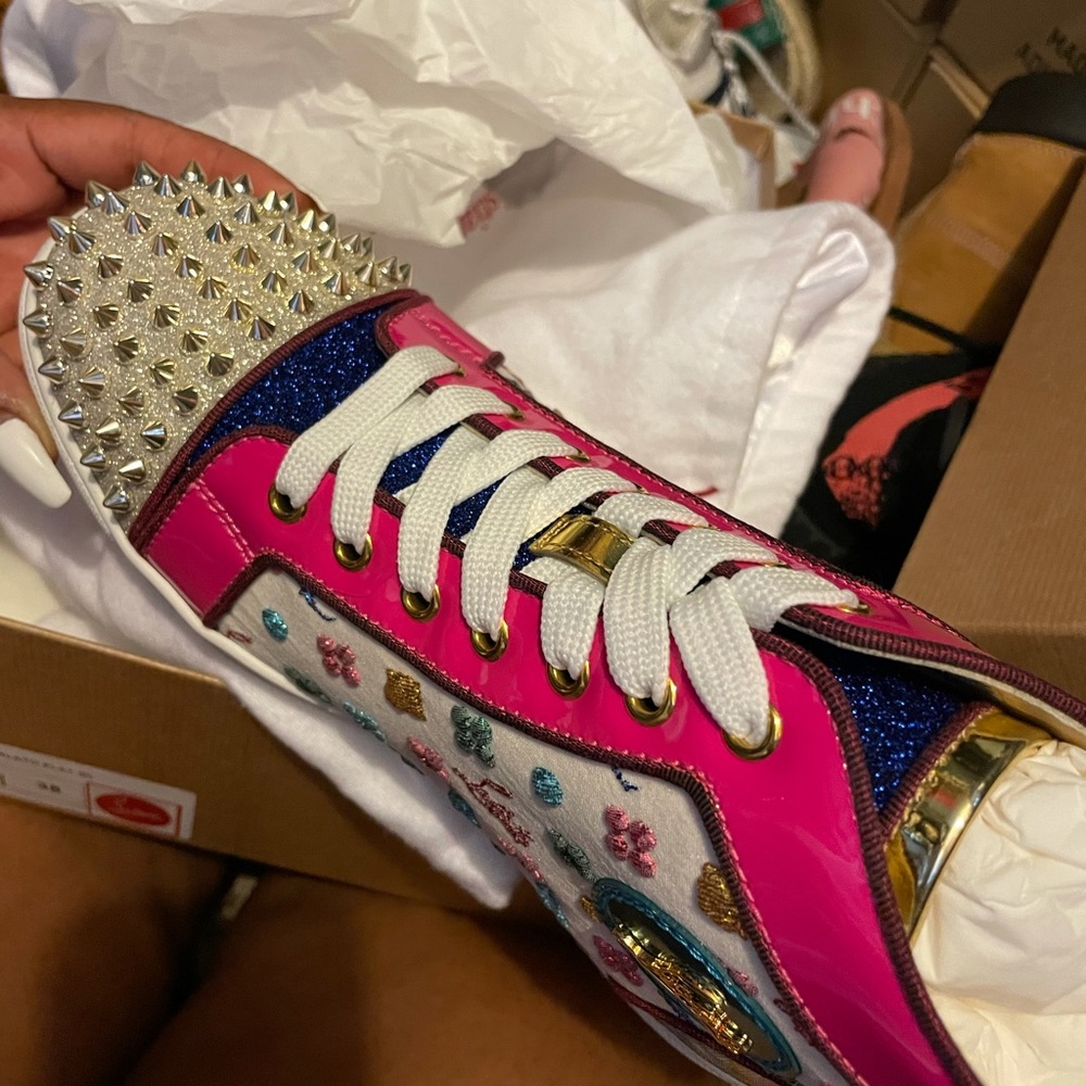 High top spike louboutin women’s sneakers
